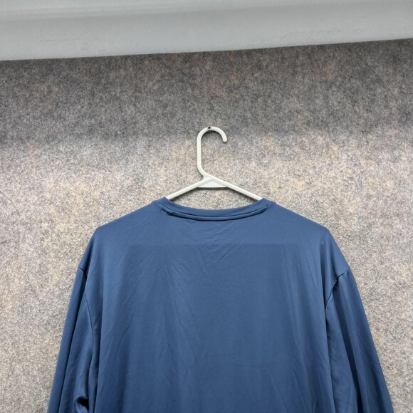 Adidas Shirt Men Medium Adult Blue Navy Pure Motion Polyester Crewneck Spandex - Picture 10 of 14